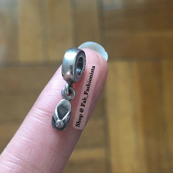Pandora Sterling Silver Diamond Sandal charm - Picture 3 of 4